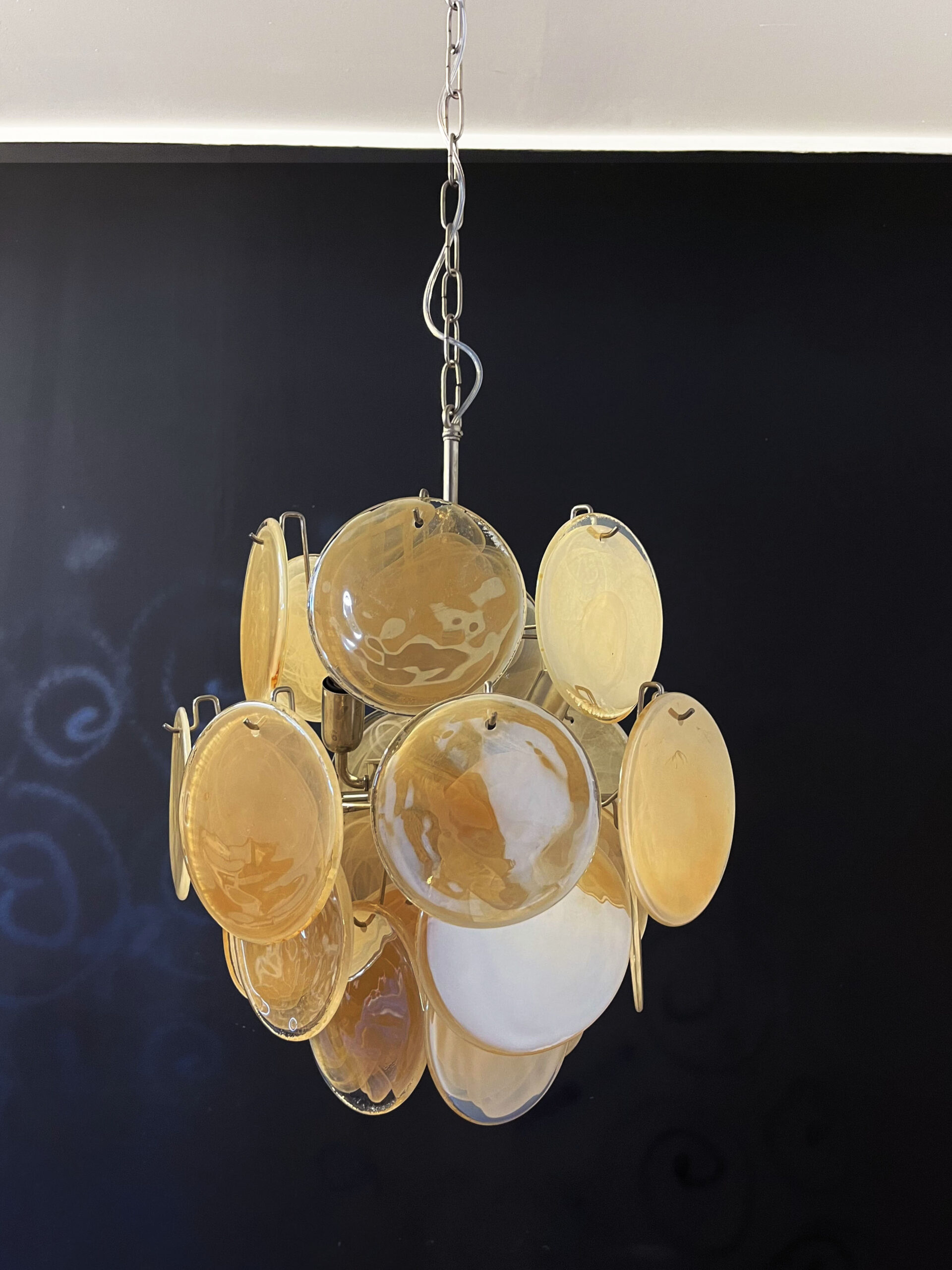 Handblown Murano glass — Disks Gold