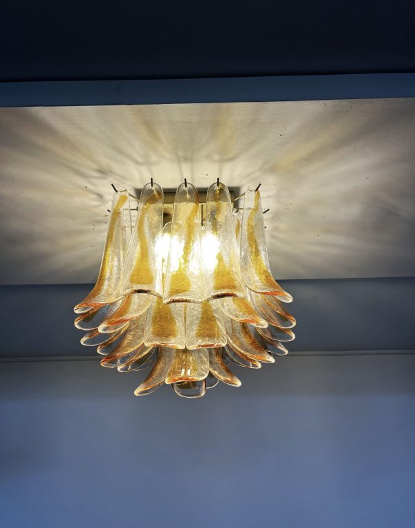 Handblown Murano glass — Petal Amber