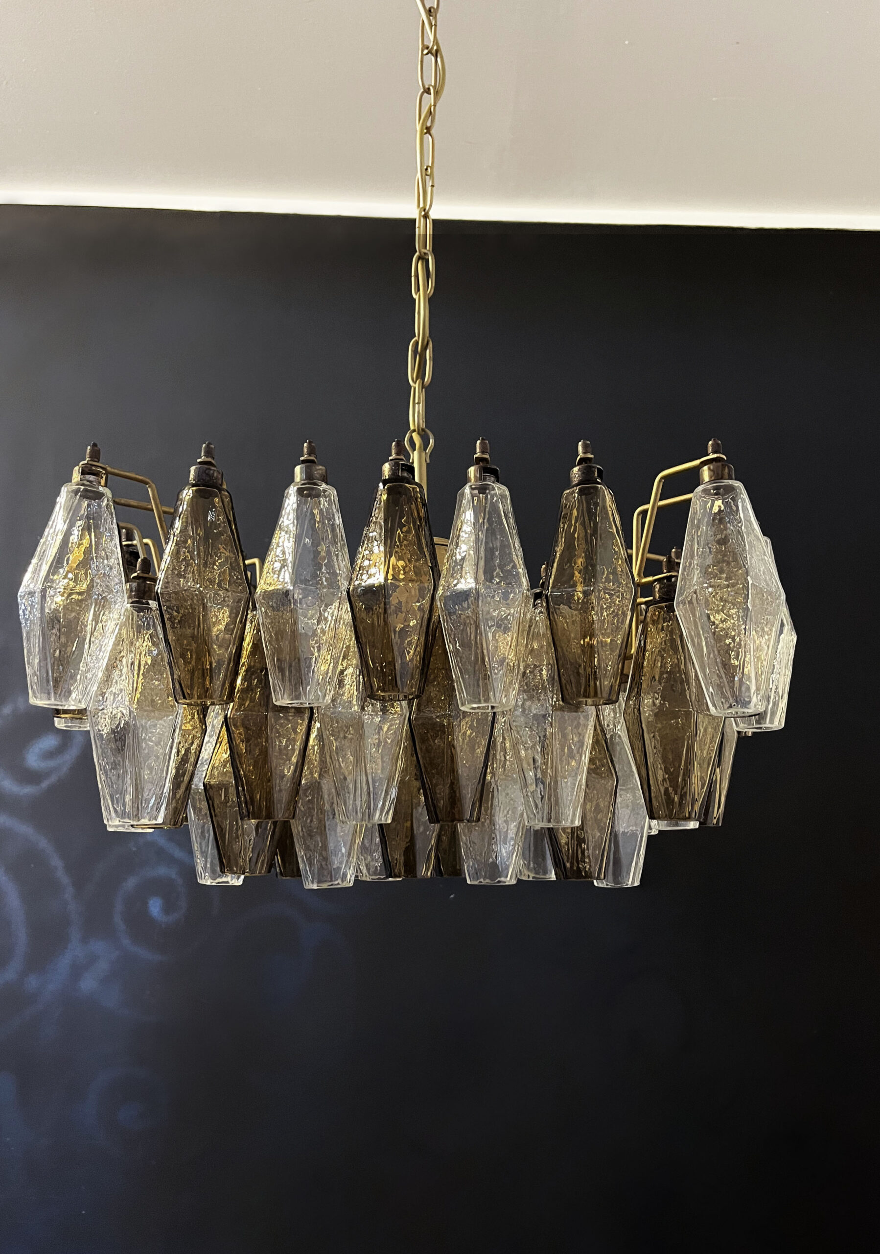 Handblown Murano glass — Poliedri Smoked
