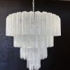 Handblown Murano glass — Alabaster White/Red