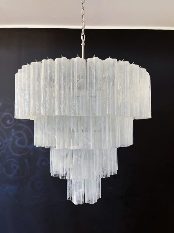 Handblown Murano glass — Alabaster White/Red