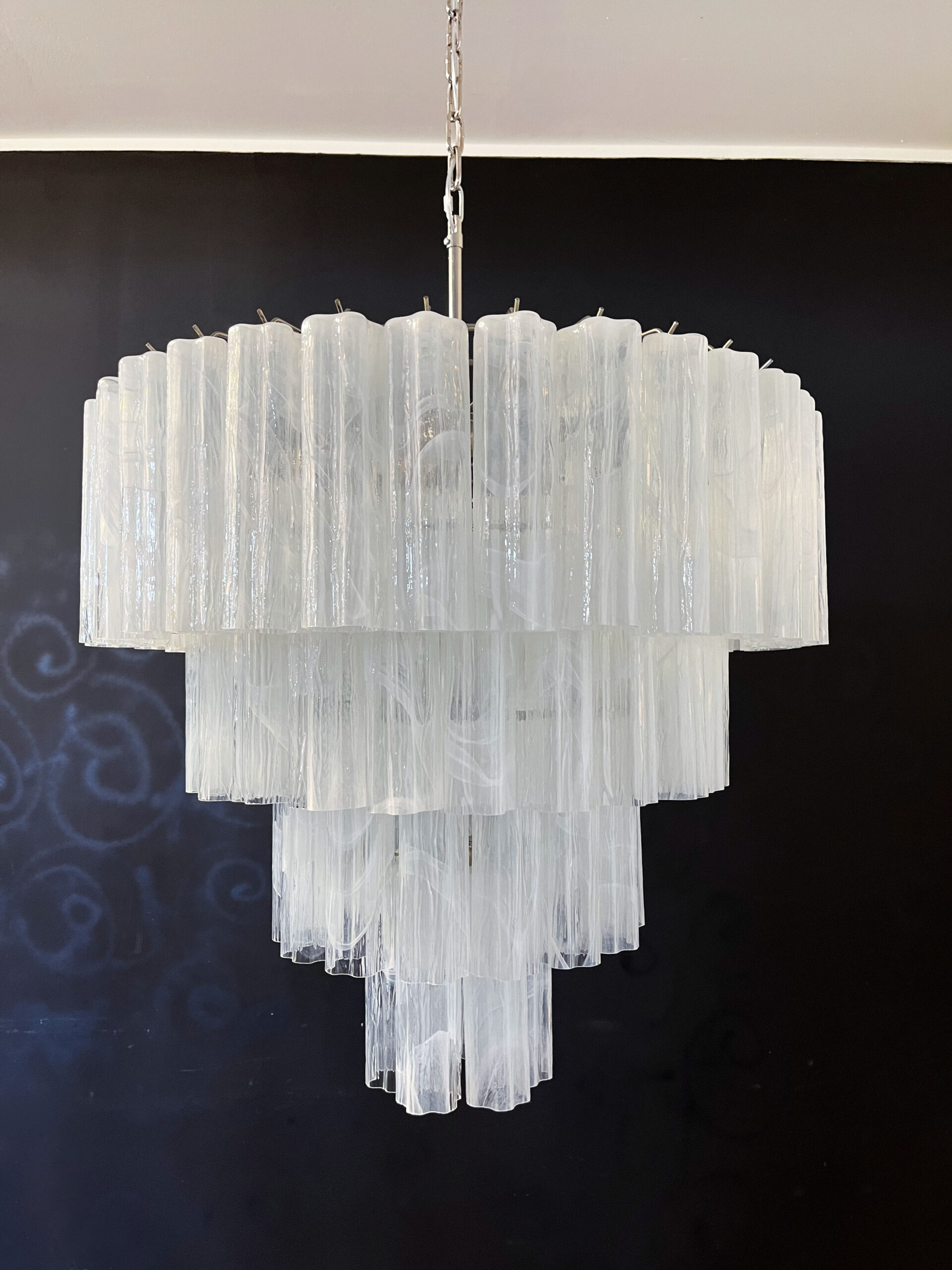 Handblown Murano glass — Alabaster White/Red