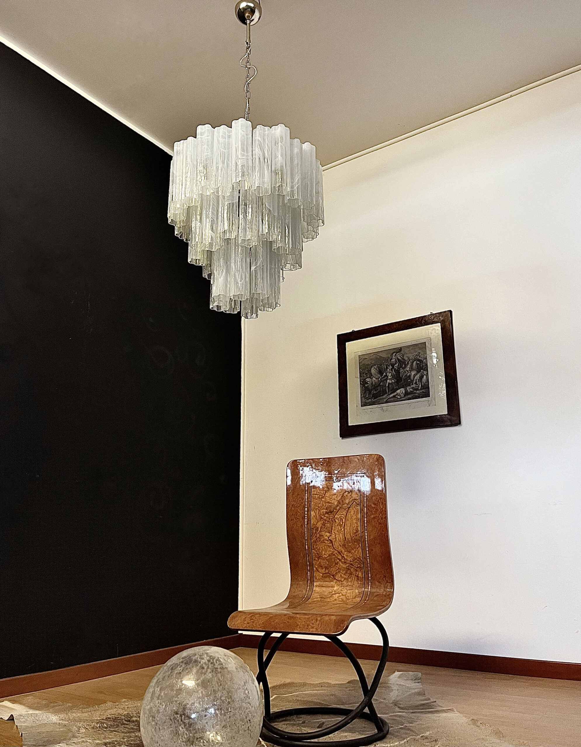 Handblown Murano glass — Tubular White