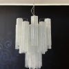 Handblown Murano glass — Tubular White