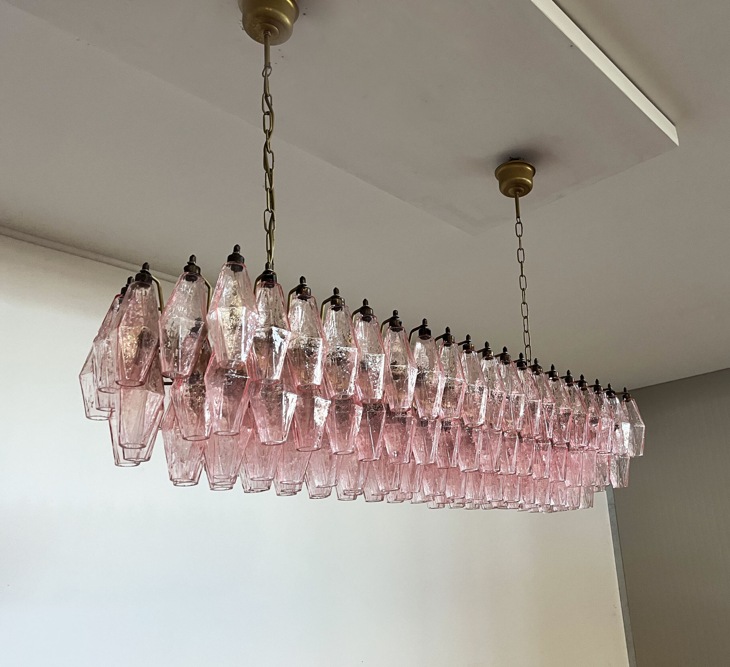 Handblown Murano glass — Poliedri Pink