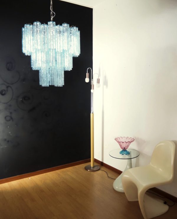 Handblown Murano glass — Tubular Blue