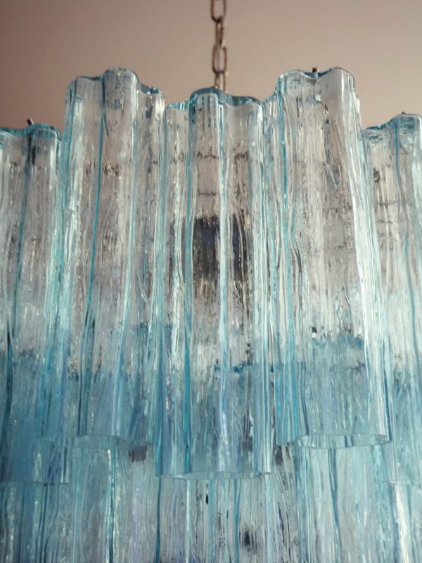Handblown Murano glass — Tubular Blue