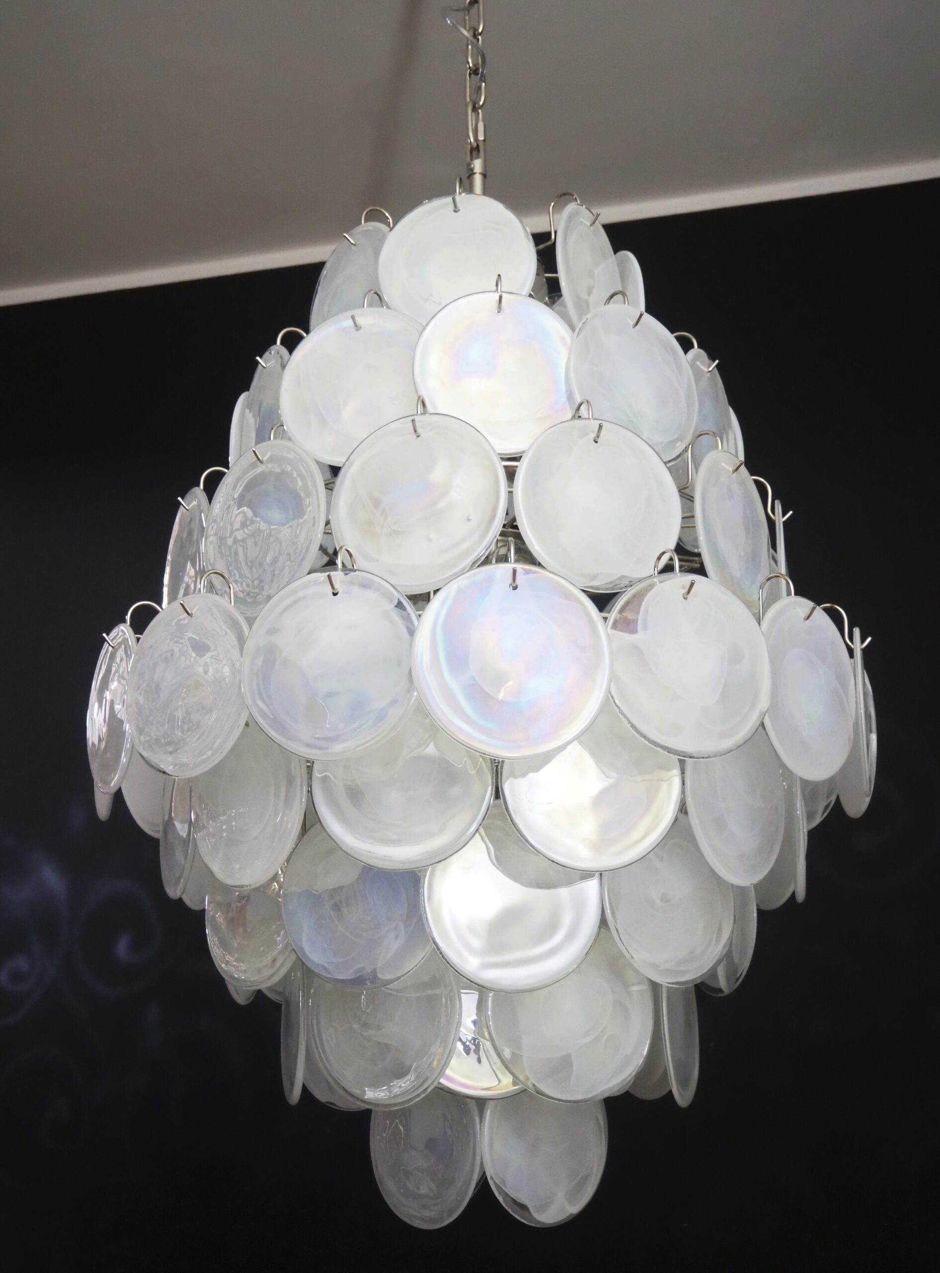 Handblown Murano glass — Disks White