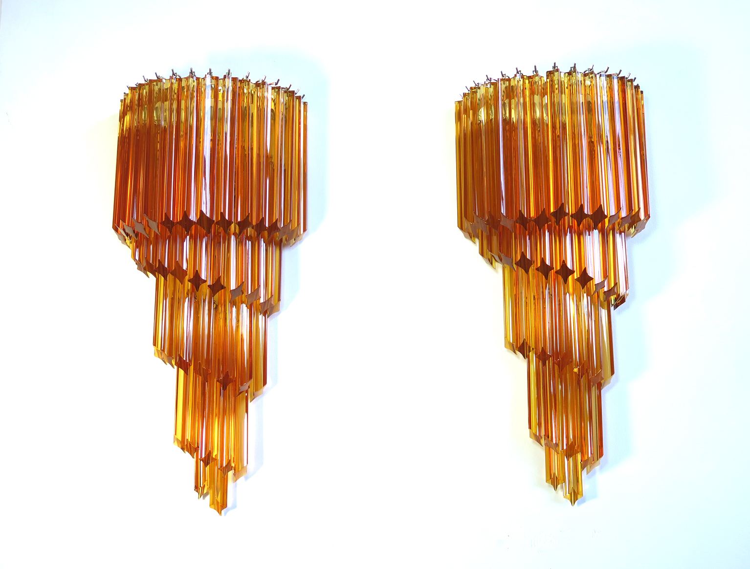 Handblown Murano glass — Quadriedri Amber