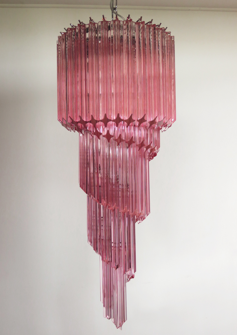 Handblown Murano glass — Quadriedri Pink