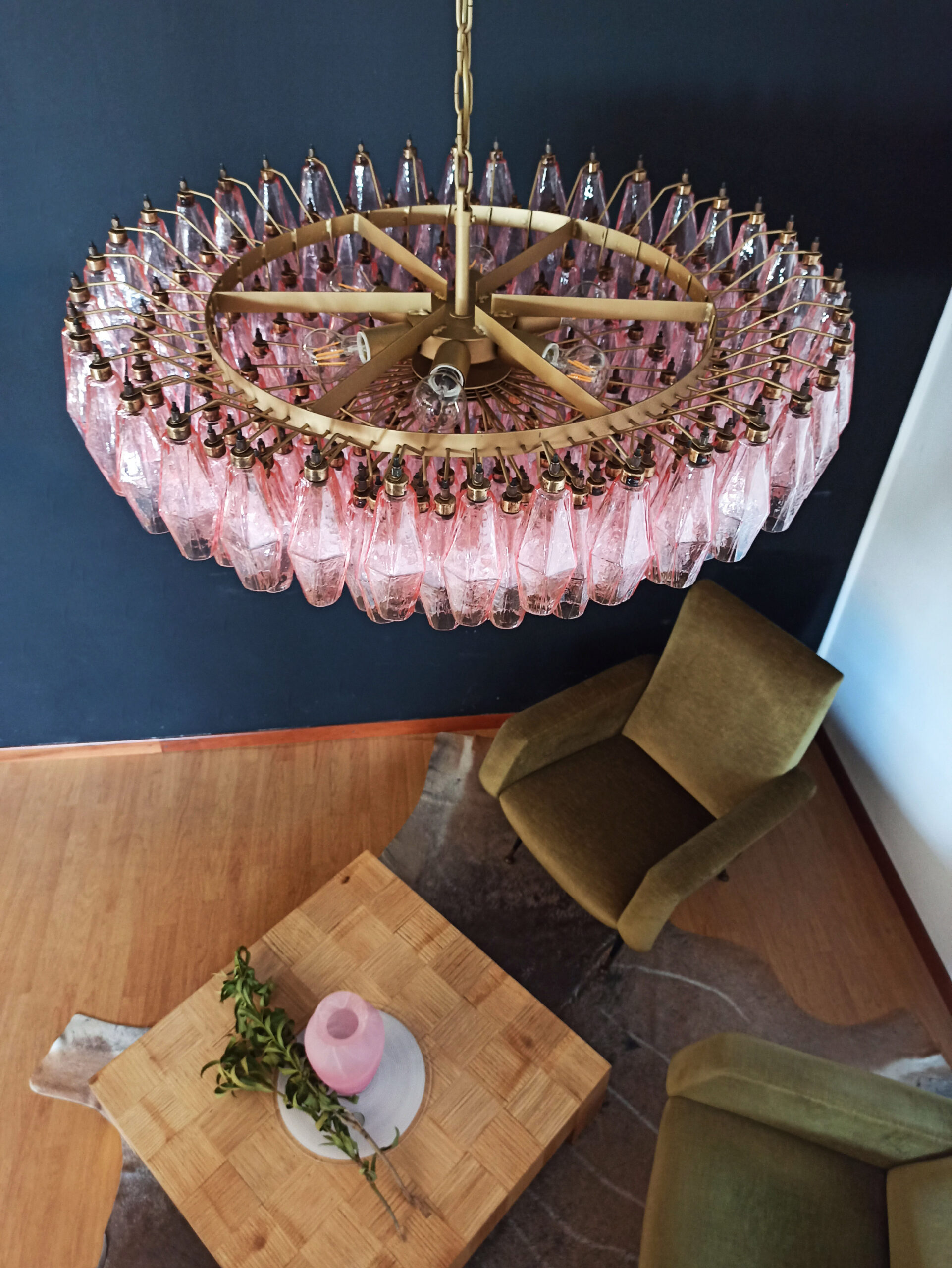 Handblown Murano glass — Poliedri Pink
