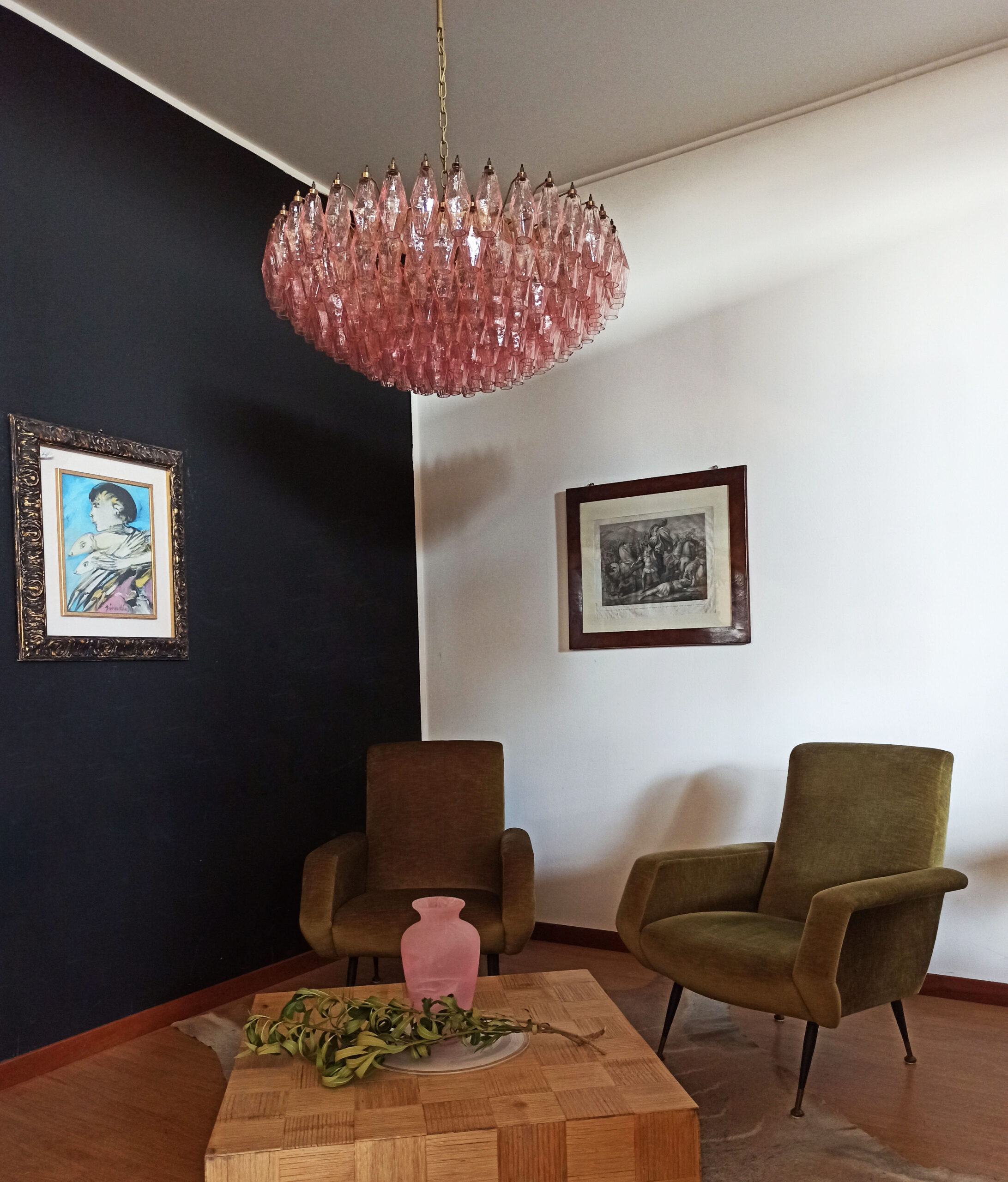 Handblown Murano glass — Poliedri Pink