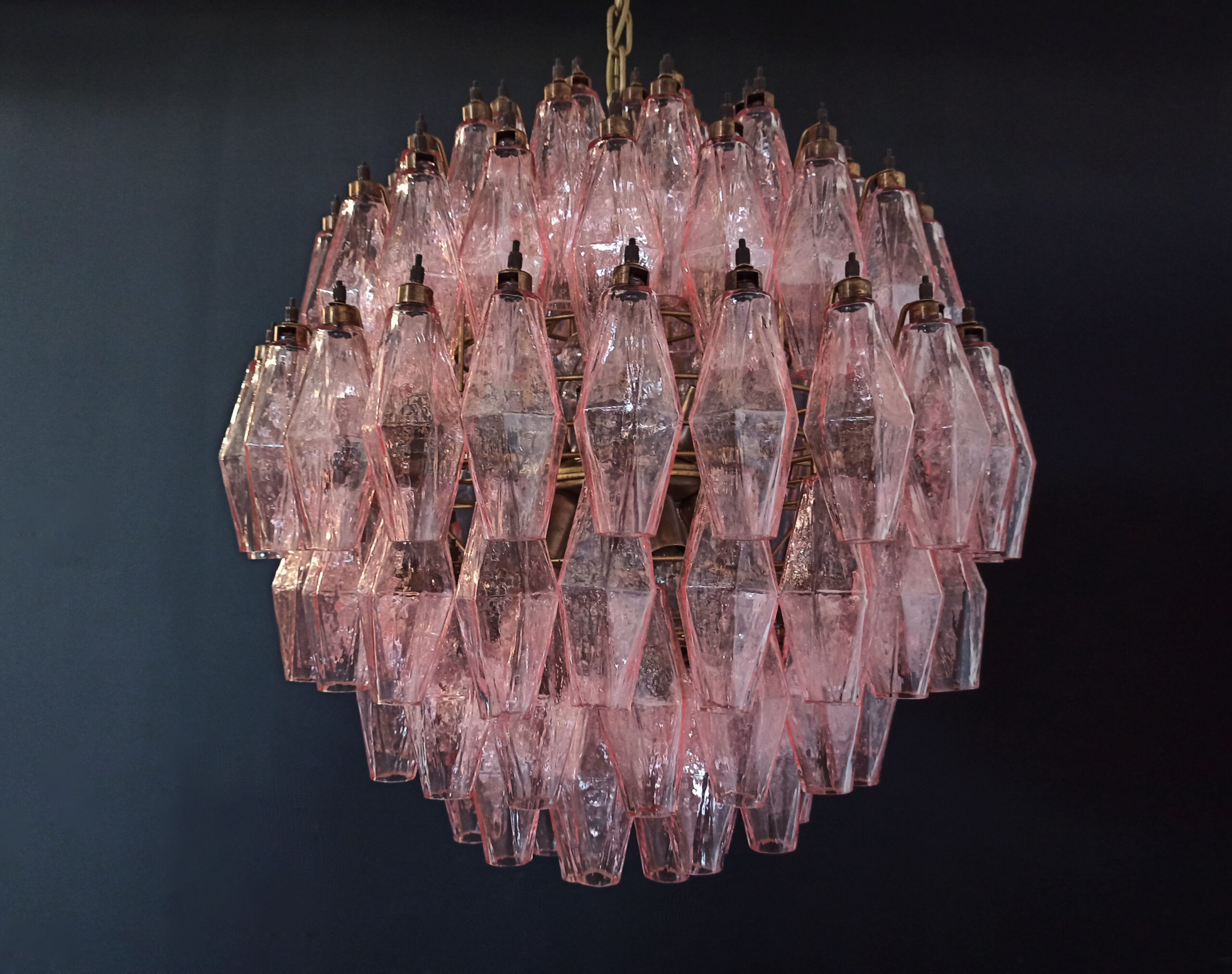 Handblown Murano glass — Poliedri Pink