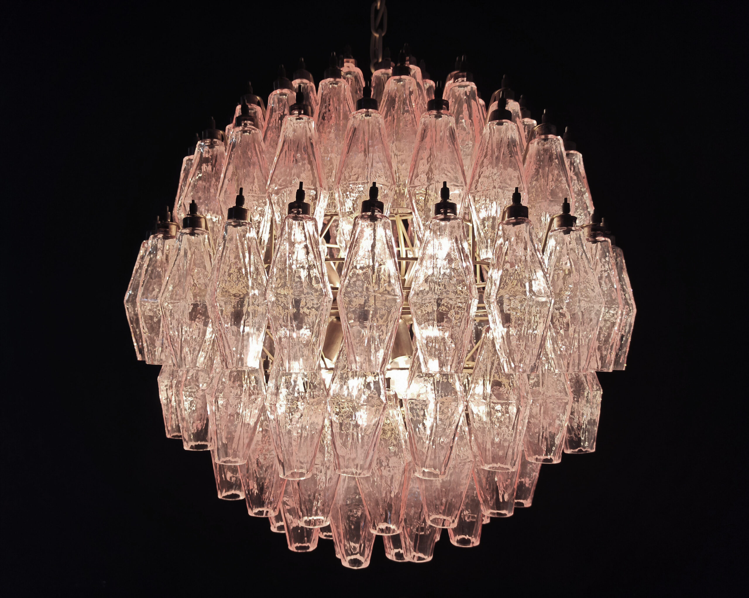 Handblown Murano glass — Poliedri Pink