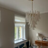 White Murano Petal Chandelier – 52 Glass Petals — additional view