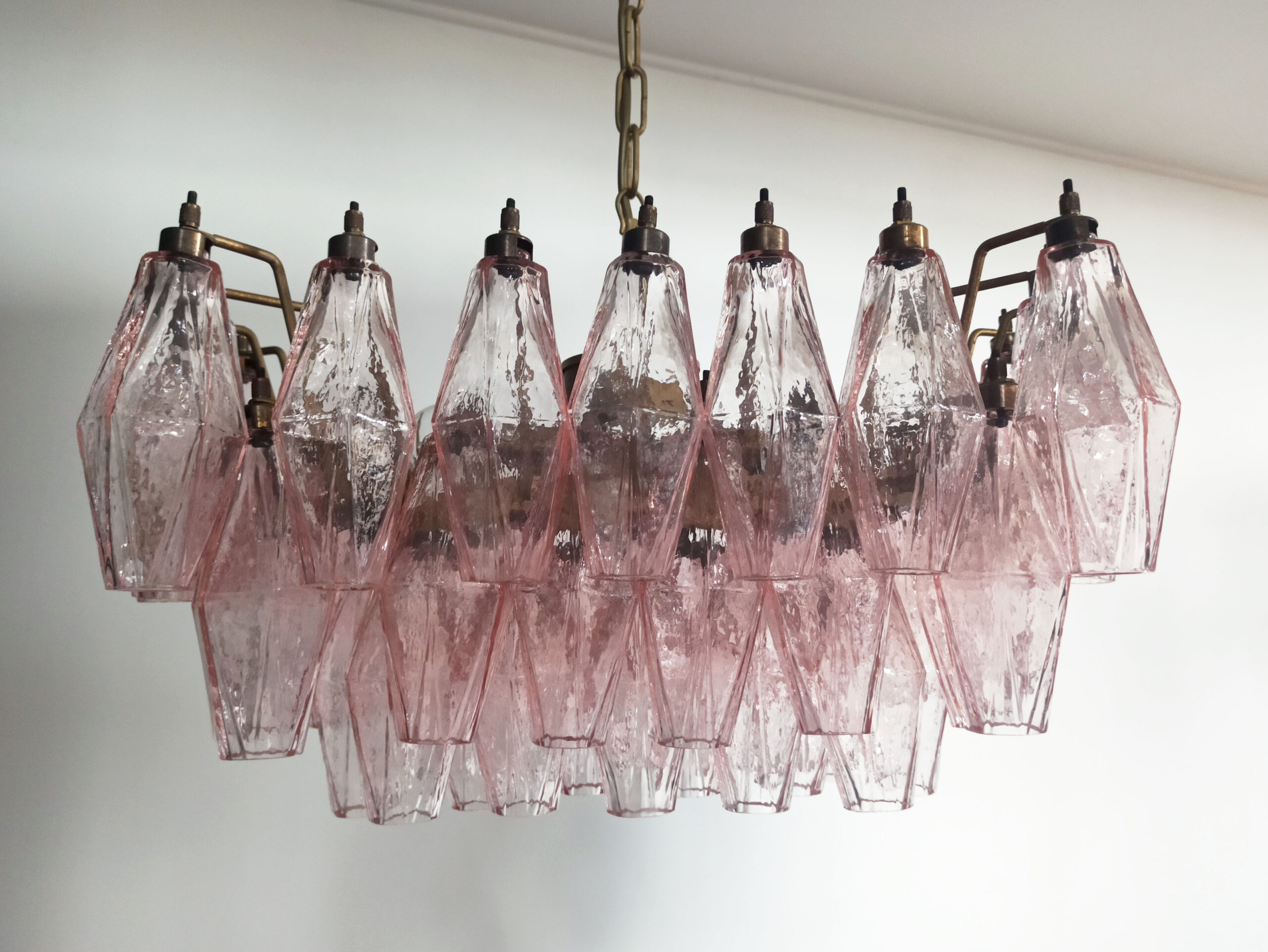 Handblown Murano glass — Poliedri Pink