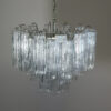 Transparent Murano Tubular Chandelier – 36 Glass Prisms