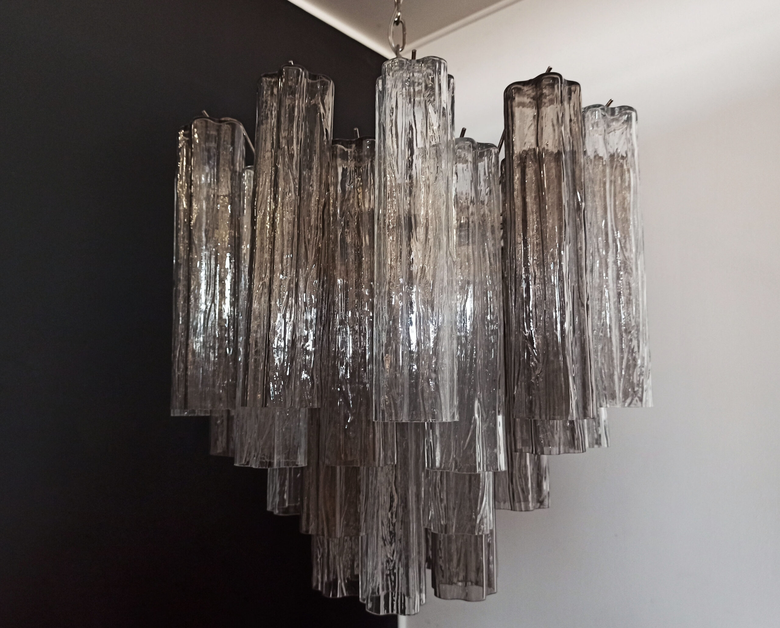 Handblown Murano glass — Tubular Smoked