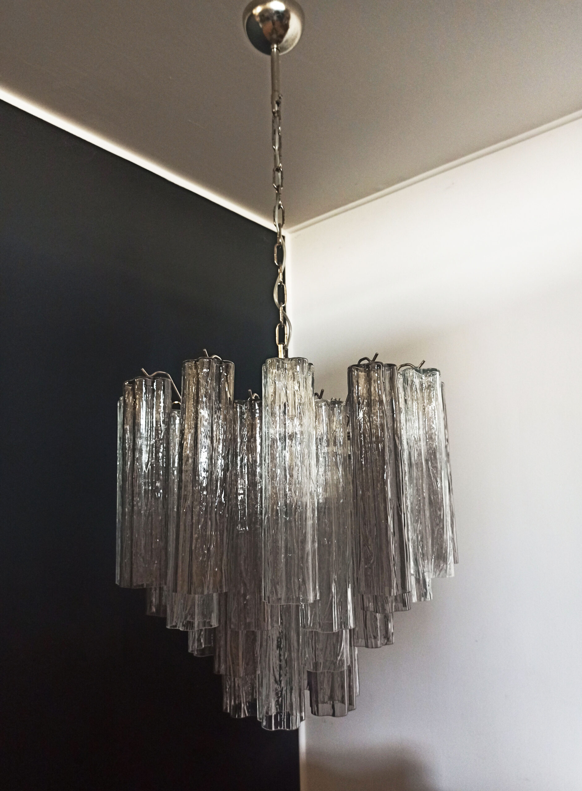 Handblown Murano glass — Tubular Smoked