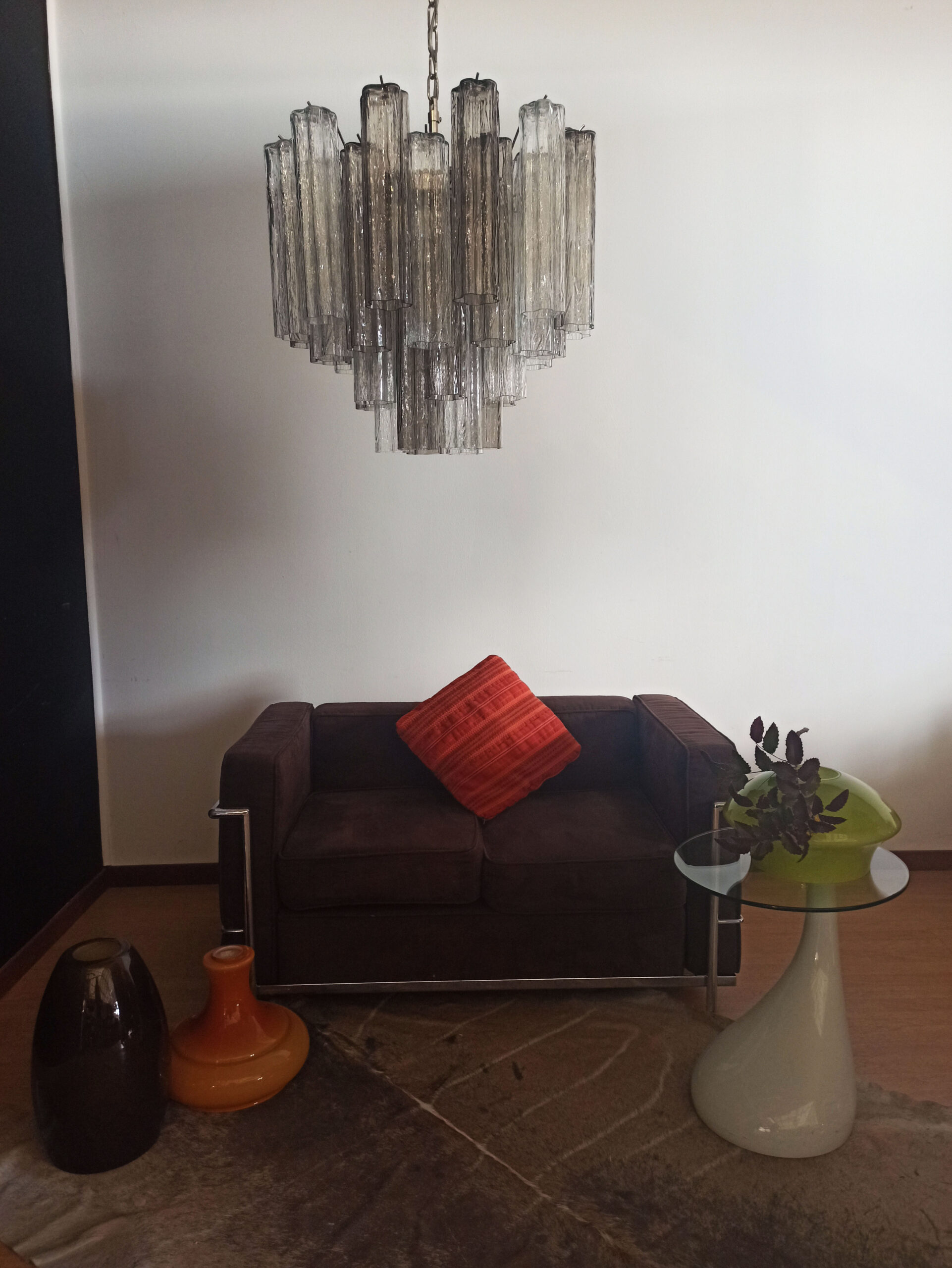 Handblown Murano glass — Tubular Smoked
