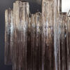 Smoked Murano Tubular Chandelier – 36 Glass Prisms