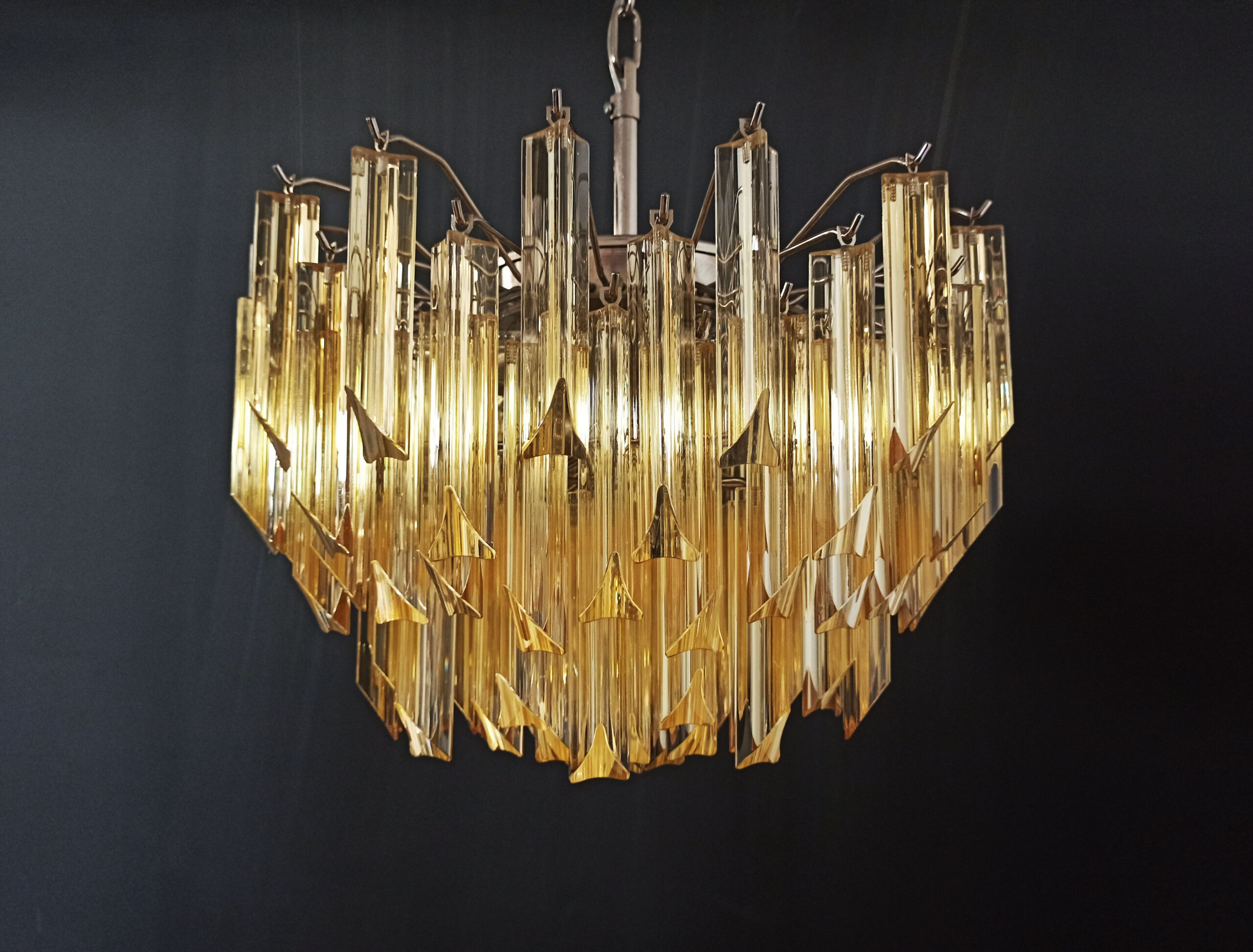 Handblown Murano glass — Triedri Amber