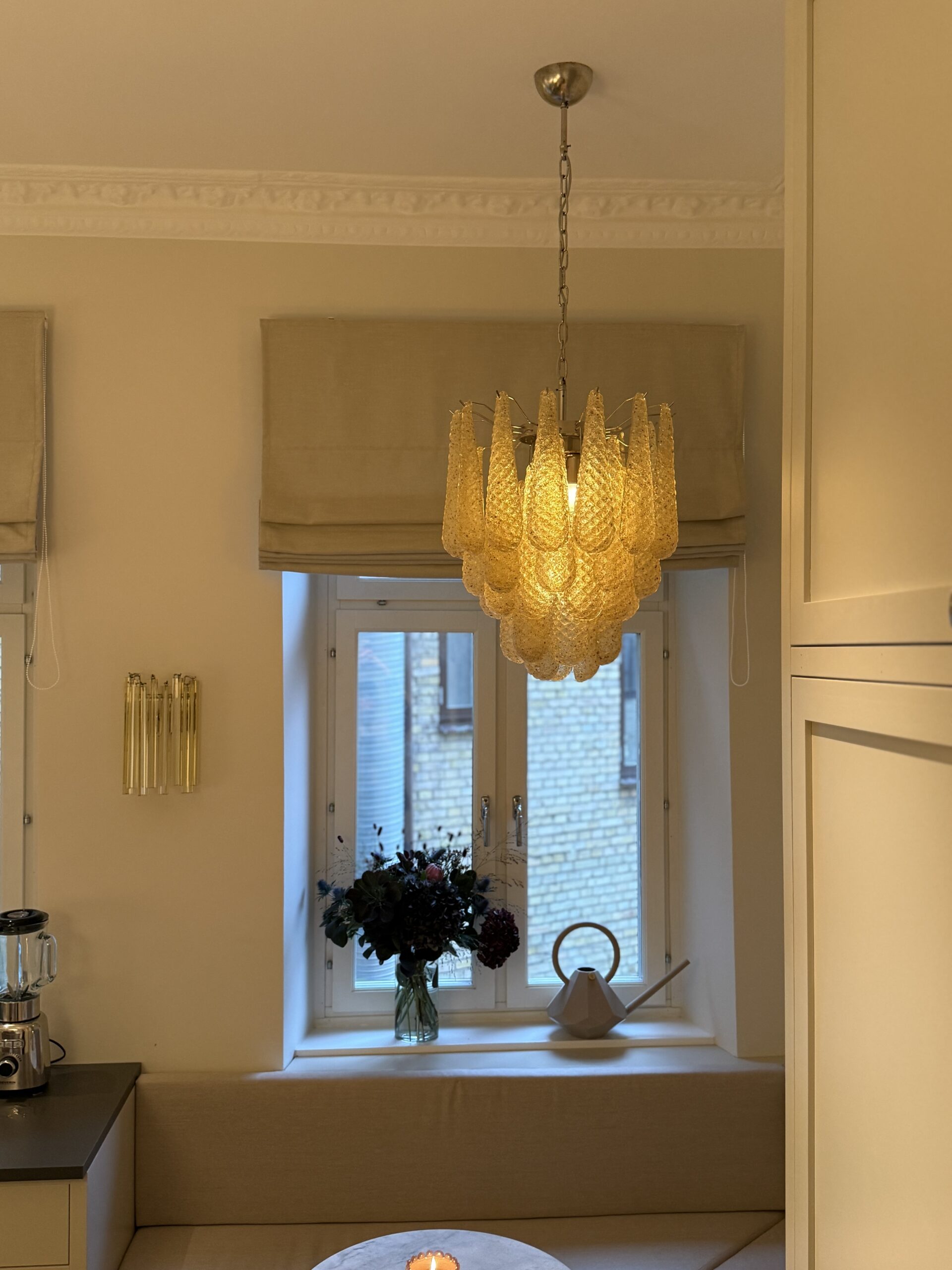 Amber Murano Drops Chandelier – 41 Glass Drops — additional view