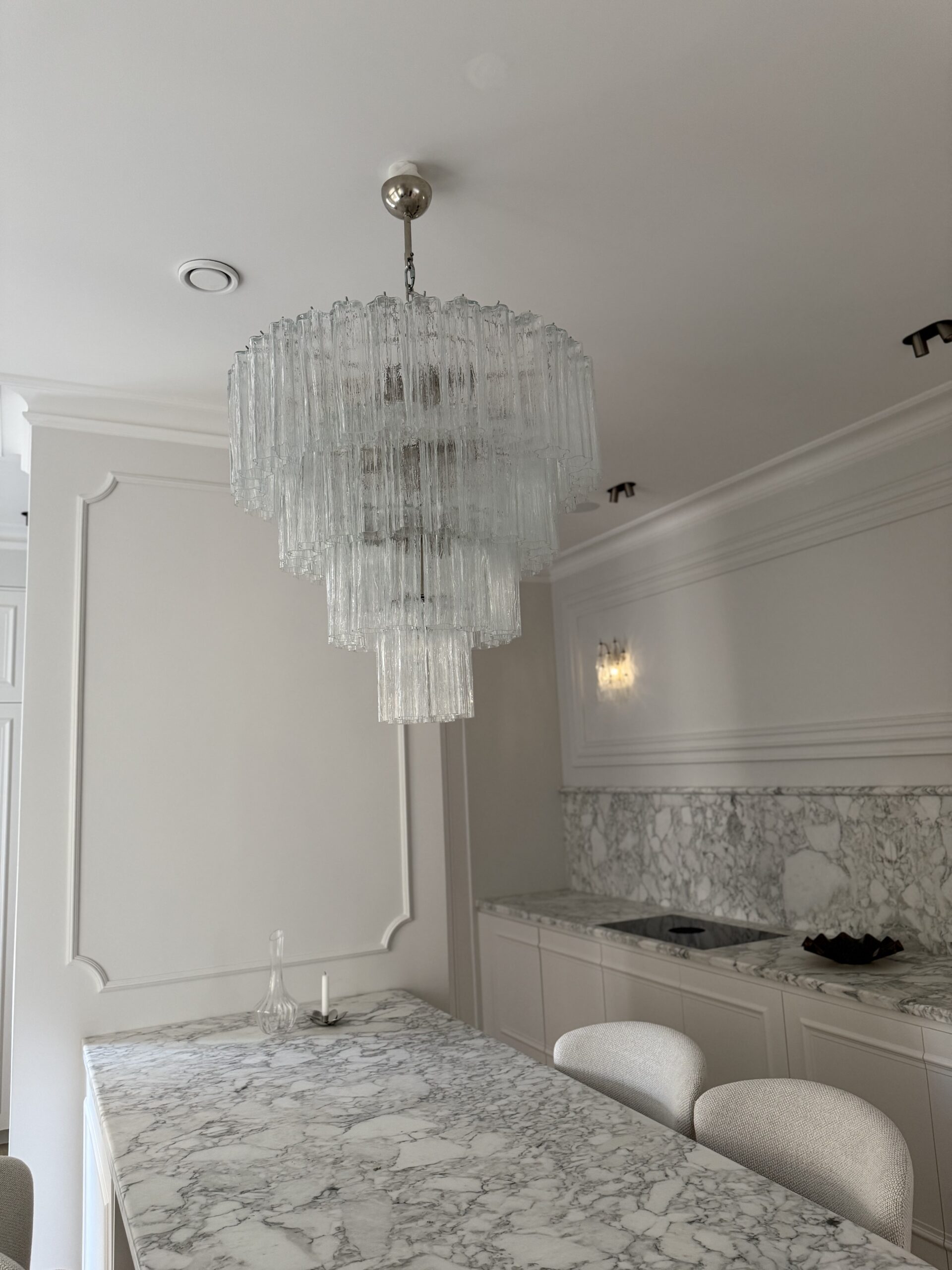 Murano Tubular Chandelier – 75 Glass Prisms — additional view