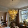Caramel Murano Petal Chandelier – 75 Glass Petals — additional view 5