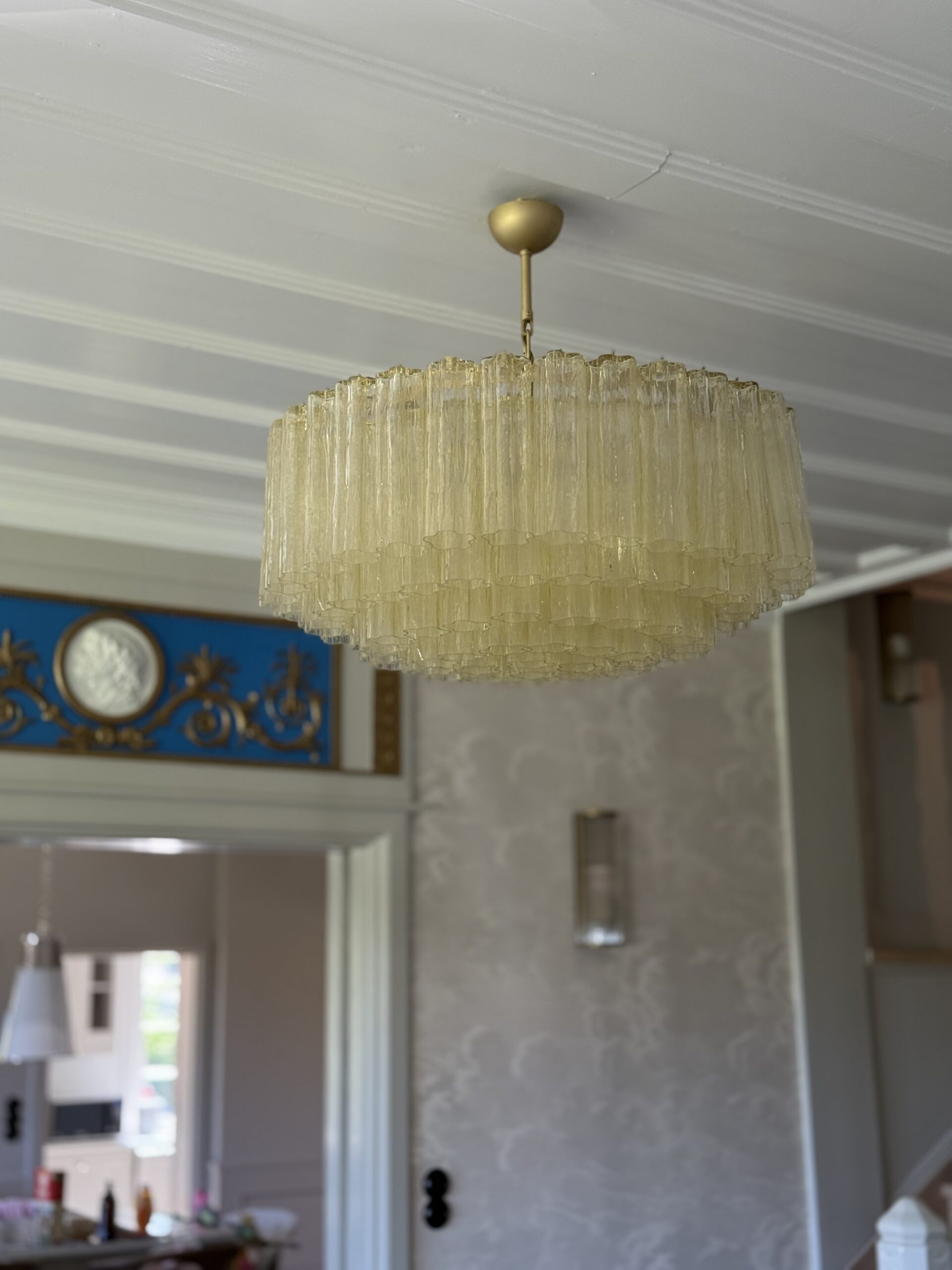 Honey Murano Tubular Chandelier – 101 Glass Prisms — additional view 2
