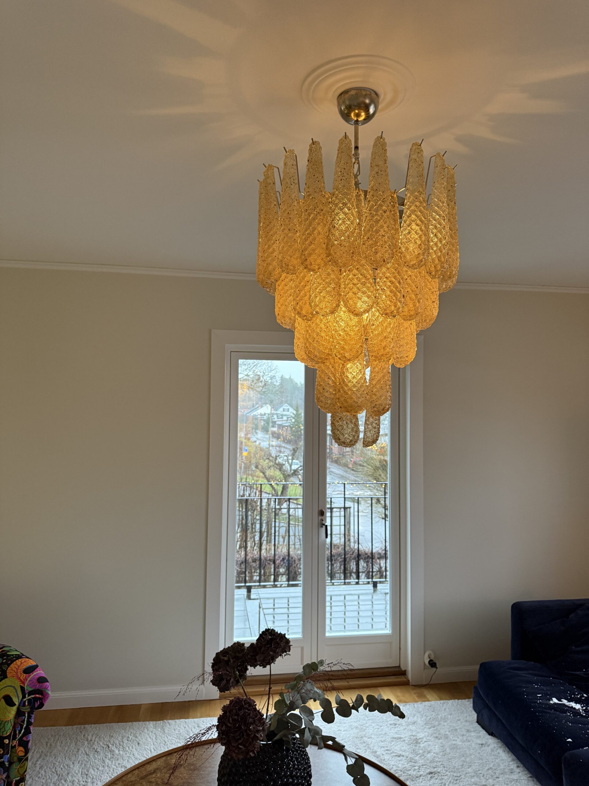 Amber Murano Drops Chandelier – 52 Glass Drops — additional view 2