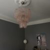 Pink Murano Tubular Chandelier – 48 Glass Prisms — additional view