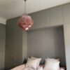 Pink Murano Disks Chandelier – 36 Glass Discs in handblown Italian glass