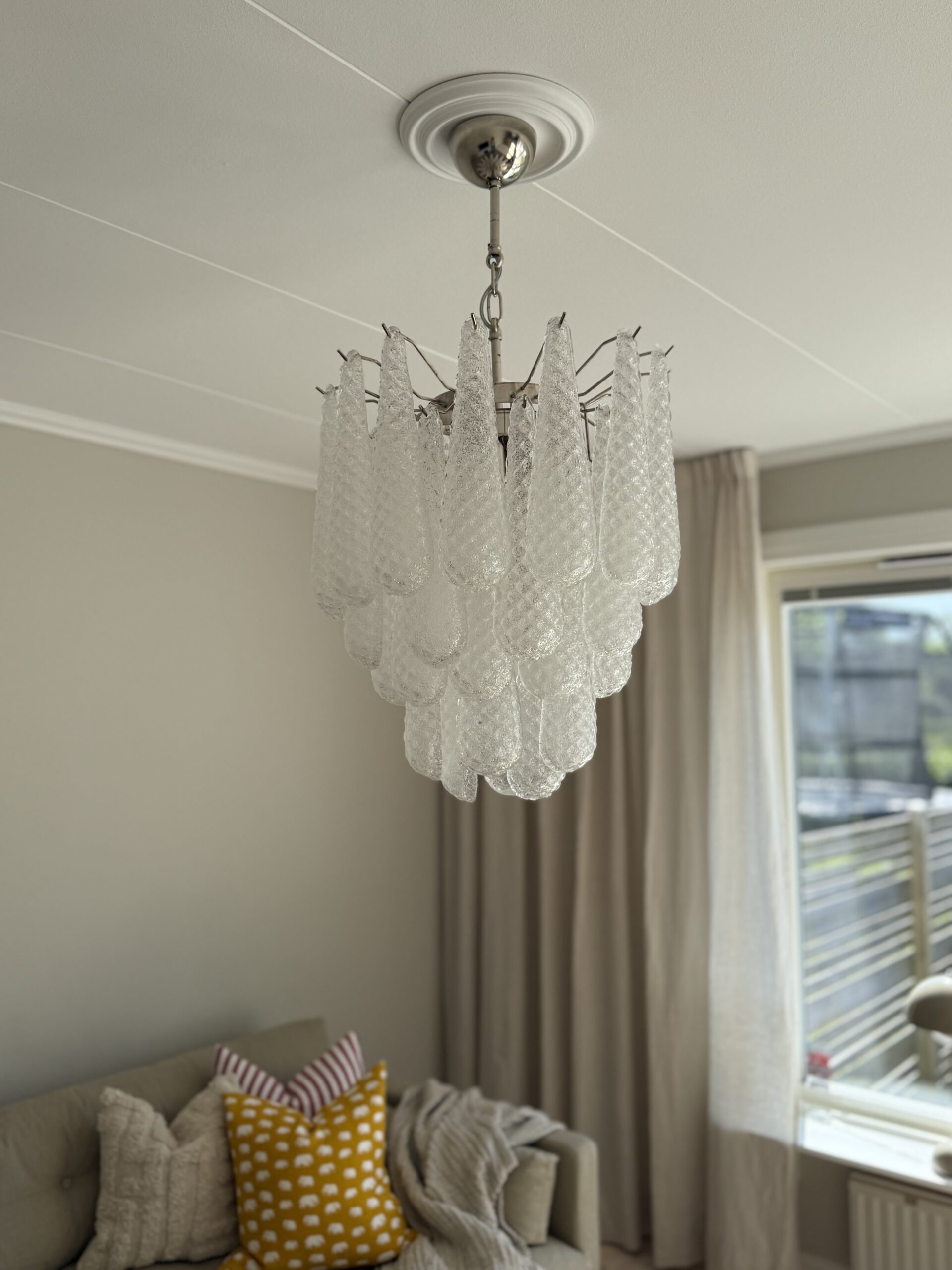 Transparent Murano Drop Chandelier – 41 Glass Drops — additional view 2
