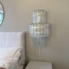 Transparent Murano Tubular Wall Sconce – 13 Glass Tubes – Set of 2 in handblown Italian glass