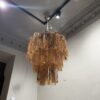 Caramel Alabaster Murano Tubular Chandelier – 48 Glass Prisms — additional view