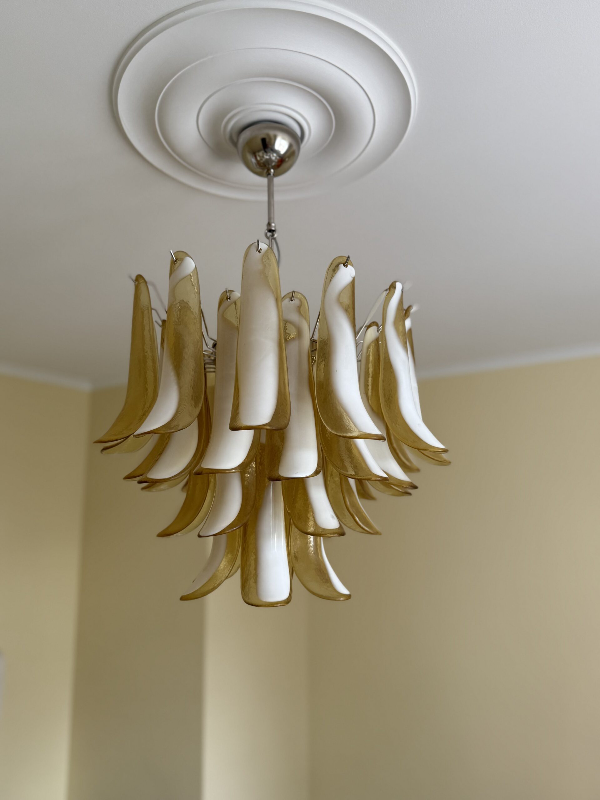 Amber Murano Petal Chandelier – 53 Glass Petals — additional view 3