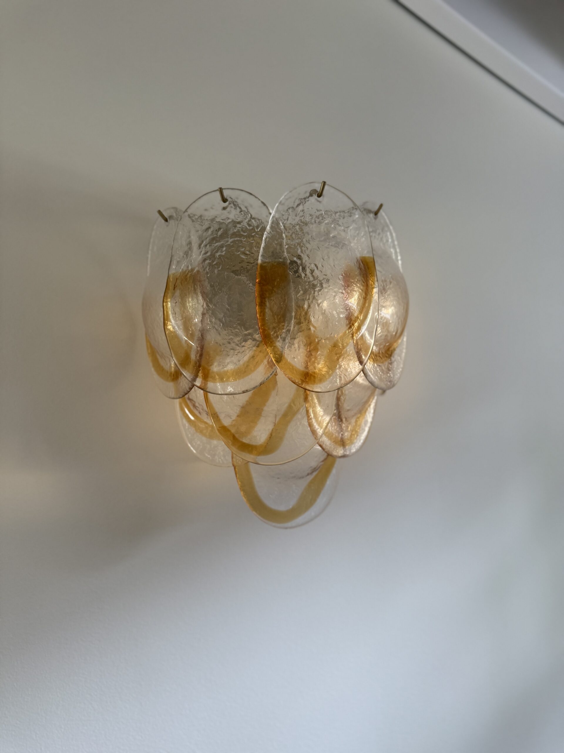 Amber Murano Lattimo Wall Sconce – 10 Lattimo Glass – Set of 2 — additional view 2