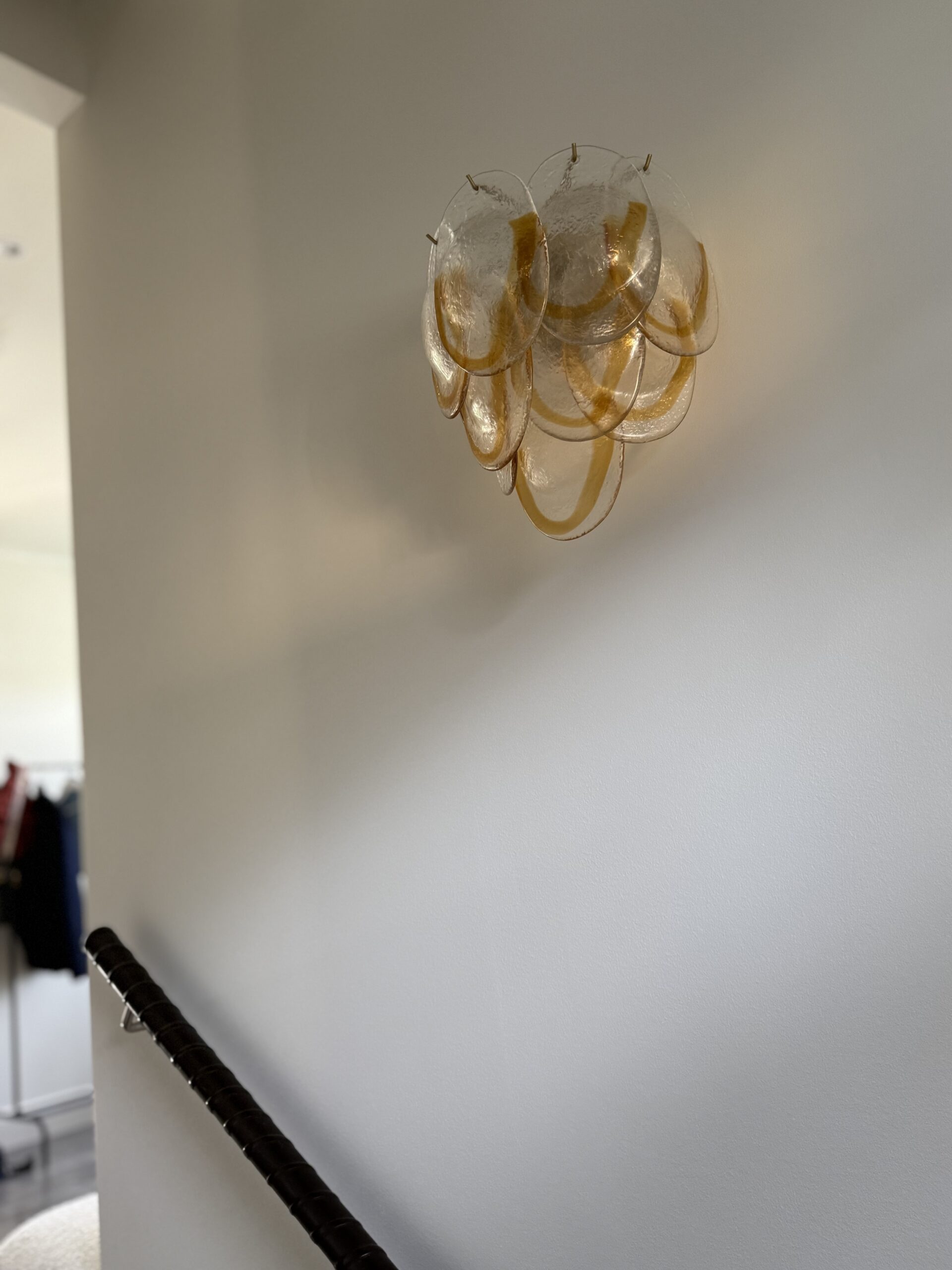 Amber Murano Lattimo Wall Sconce – 10 Lattimo Glass – Set of 2 — additional view 3