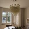 Honey Murano Tubular Chandelier – 36 Glass Prisms — additional view