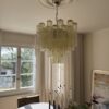 Handblown Honey Murano Tubular Chandelier – 36 Glass Prisms — Murano glass