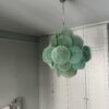 Green Murano Disks Chandelier – 36 Glass Discs — additional view 3