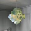 Green Murano Disks Chandelier – 36 Glass Discs — additional view 2