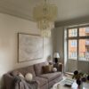 Honey Murano Tubular Chandelier – 48 Glass Prisms — additional view