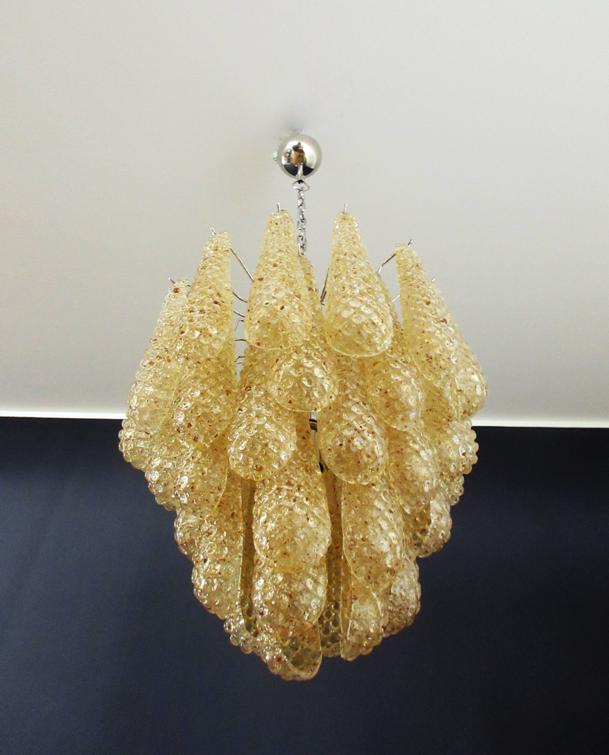 Amber Murano Drops Chandelier – 41 Glass Drops