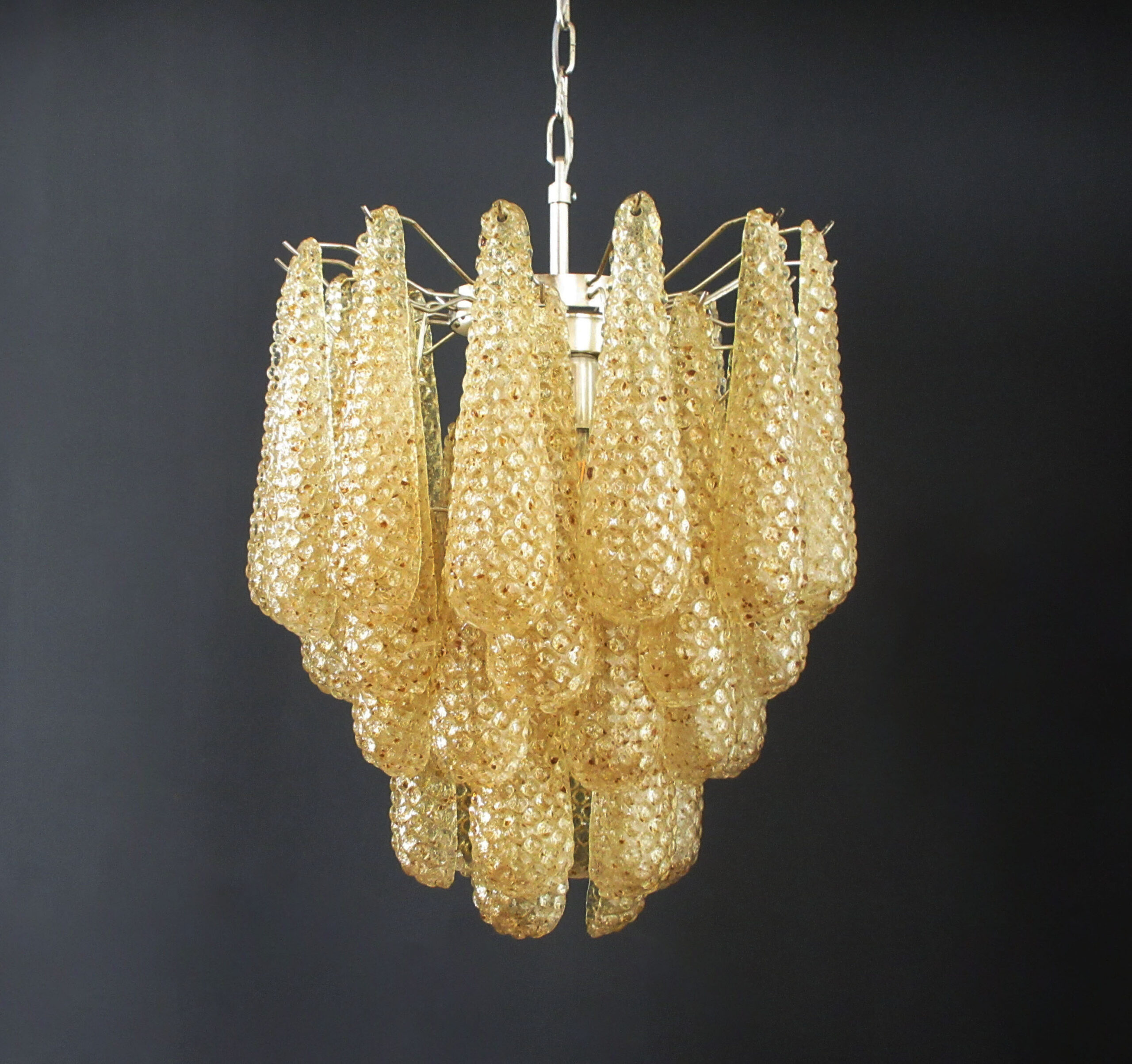 Handblown Murano glass — Drops Amber