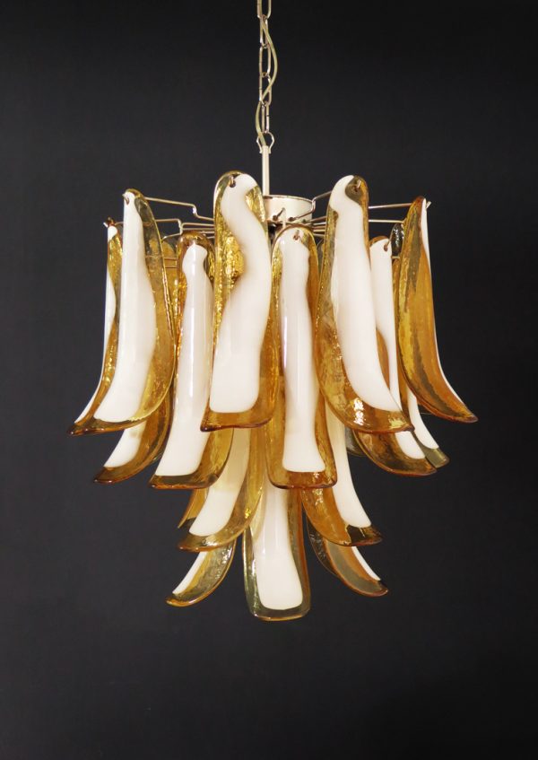 Handblown Murano glass — Petal Amber
