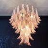 Pink Murano Petal Chandelier – 52 Glass Petals
