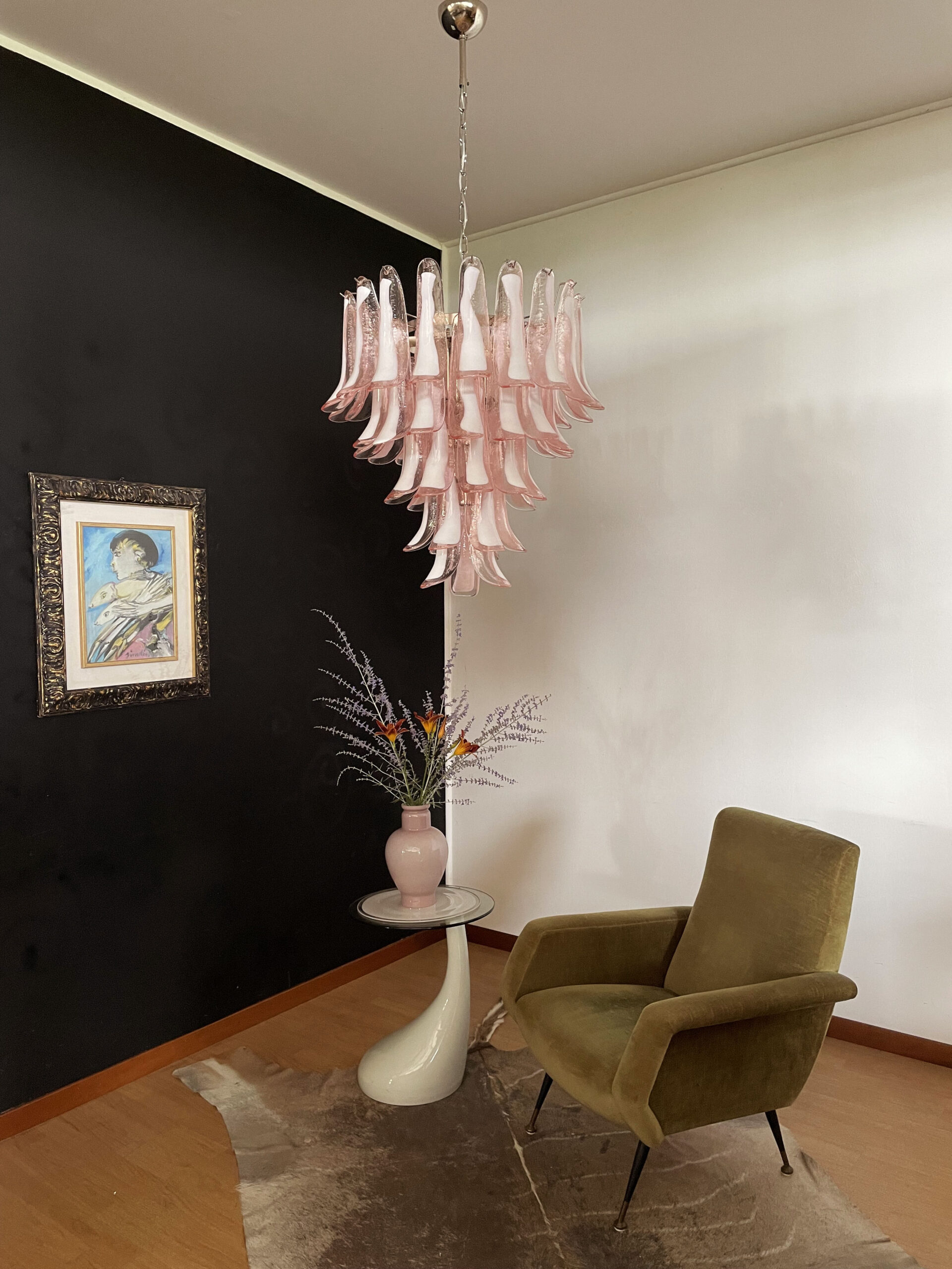 Handblown Murano glass — Petal Pink
