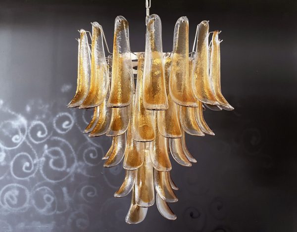 Handblown Murano glass — Petal Amber